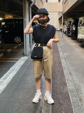 「SKECHERS（スケッチャーズ）のアイテム」を使った、yukaさん（レディース・160cm）の秋コーディネート