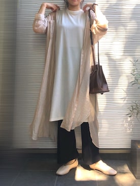 「シアーシャツワンピース」｜𝑐ℎ𝑖𝑚𝑎𝑘𝑖.さん（レディース・162cm）の秋コーディネート