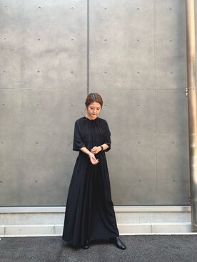 「CLANE（クラネ）のアイテム（ワンピース/ドレス）」を使った、yuka nakamoriさん（レディース・152cm）の秋コーディネート