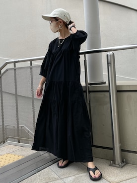 「CPH（シーピーエイチ）のアイテム（キャップ）」を使った、yuka nakamoriさん（レディース・152cm）の春コーディネート