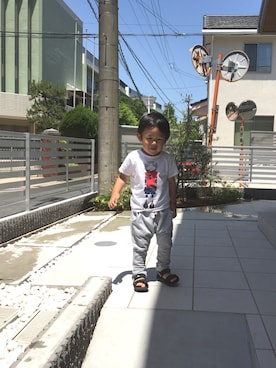 「Little Marc Jacobs（リトルマークジェイコブス）のアイテム（トップス）」を使った、Harutoさん（キッズ・90cm）の夏コーディネート