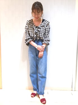 lowrysfarmシャミネ鳥取さん（レディース・163cm）の夏コーディネート