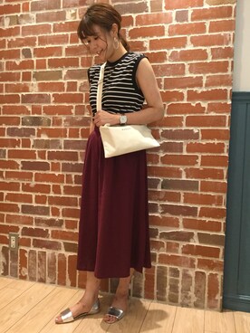 lowrysfarmシャミネ鳥取さん（レディース・161cm）の夏コーディネート