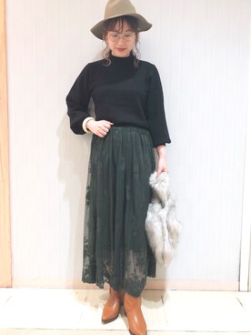 lowrysfarmシャミネ鳥取さん(レディース・163cm)の秋コーディネート