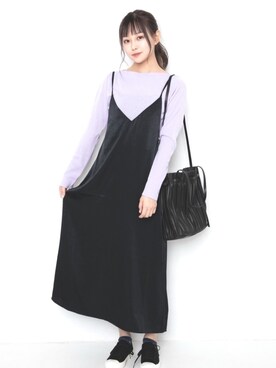 「キャミソールワンピ」｜「アイテム（その他）」を使った、yuki1213mさん（レディース・154cm）の秋コーディネート