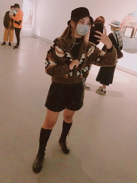 「PULL&BEAR（プルアンドベア）のアイテム（ジャケット/アウター）」を使った、Mayee Liuさん（レディース・163cm）の冬コーディネート