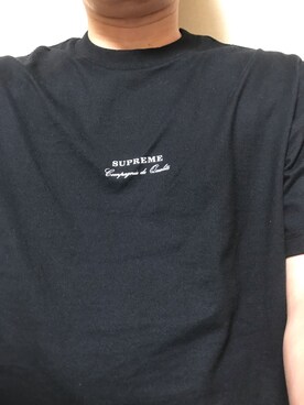 「Supreme （シュプリーム）のアイテム（Tシャツ/カットソー、ブラック系）」を使った、SKY++さん（メンズ・169cm）の夏コーディネート