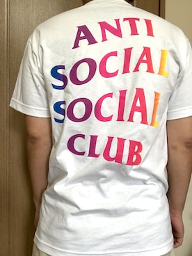 「ANTI SOCIAL SOCIAL CLUB（アンチソーシャルソーシャルクラブ）のアイテム（Tシャツ/カットソー、ホワイト系）」を使った、SKY++さん（メンズ・169cm）の夏コーディネート