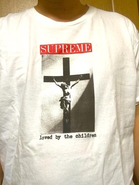 「Supreme （シュプリーム）のアイテム（Tシャツ/カットソー、ホワイト系）」を使った、SKY++さん（メンズ・169cm）の春コーディネート