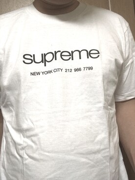 「Supreme （シュプリーム）のアイテム（Tシャツ/カットソー、ホワイト系）」を使った、SKY++さん（メンズ・169cm）の春コーディネート