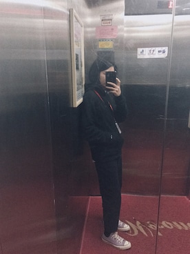 「MONKI（モンキ）のアイテム（レッグウェア）」を使った、Cherrrryさん（レディース・165cm）の冬コーディネート