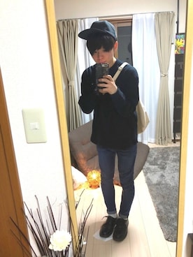 「Dr. Martens（ドクターマーチン）のDr.Martens (ドクターマーチン)/1461 3EYE GIBSON SHOES（その他シューズ）」を使った、えぬきち。さん（メンズ・168cm）の春コーディネート