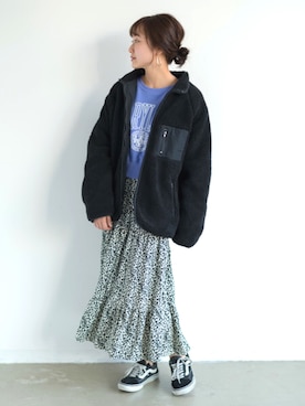 「レオパードスカート」｜miwaさん（レディース・155cm）の冬コーディネート