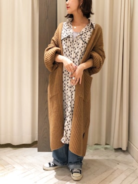 「holiday」｜「アイテム（シャツワンピース）」を使った、miwaさん（レディース・155cm）の秋コーディネート