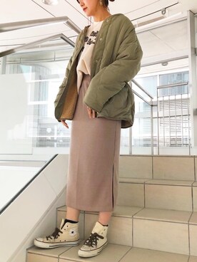 「holiday」｜「アイテム（スウェット）」を使った、miwaさん（レディース・155cm）の秋コーディネート