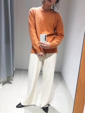 「Auntie Rosa Holiday（アンティローザホリデー）のアイテム（その他パンツ）」を使った、miwaさん（レディース・155cm）の冬コーディネート