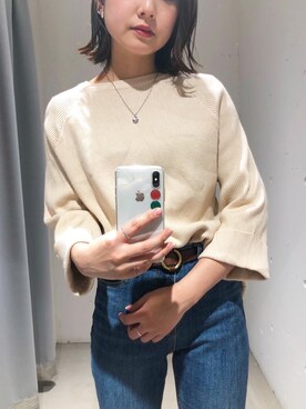 「holiday」｜「アイテム（アクセサリー）」を使った、miwaさん（レディース・155cm）の冬コーディネート