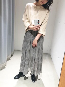 「holiday」｜「アイテム（アクセサリー）」を使った、miwaさん（レディース・155cm）の冬コーディネート