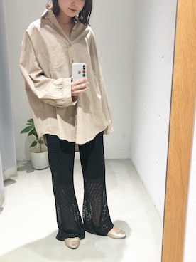 「Auntie Rosa Holiday（アンティローザホリデー）のアイテム（その他パンツ）」を使った、miwaさん（レディース・155cm）の冬コーディネート