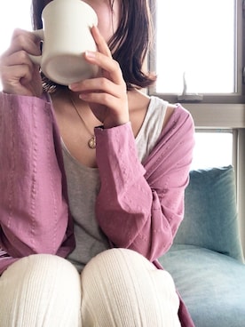 「部屋撮り」｜「アイテム（ワンピース/ドレス）」を使った、miwaさん（レディース・155cm）の春コーディネート