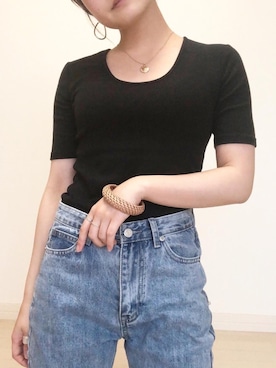 「holiday」｜「アイテム（アクセサリー）」を使った、miwaさん（レディース・155cm）の春コーディネート