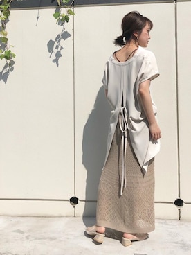 「VACANCY（ヴァカンシー）のアイテム」を使った、miwaさん（レディース・155cm）の夏コーディネート