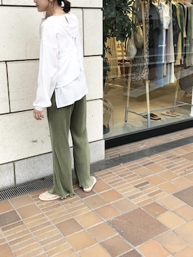 「VACANCY（ヴァカンシー）のアイテム（パンツ）」を使った、miwaさん（レディース・155cm）の夏コーディネート