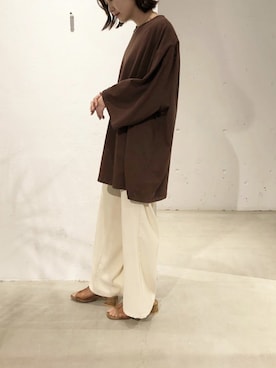 「VACANCY（ヴァカンシー）のアイテム（パンツ）」を使った、miwaさん（レディース・155cm）の夏コーディネート