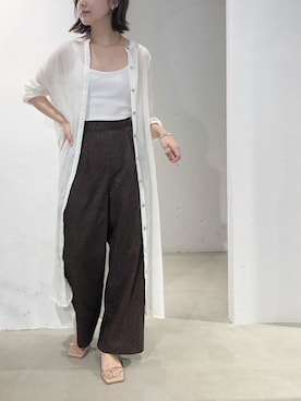 「holiday」｜「アイテム（シャツワンピース）」を使った、miwaさん（レディース・155cm）の夏コーディネート