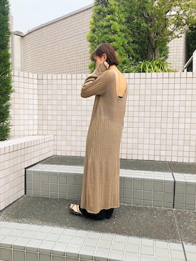 「holiday」｜「アイテム（ワンピース/ドレス）」を使った、miwaさん（レディース・155cm）の秋コーディネート