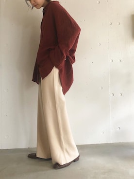 「holiday」｜「アイテム（バレエシューズ）」を使った、miwaさん（レディース・155cm）の秋コーディネート