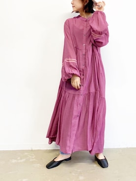 「holiday」｜「アイテム（ワンピース/ドレス）」を使った、miwaさん（レディース・155cm）の秋コーディネート