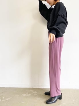 「Auntie Rosa Holiday（アンティローザホリデー）のアイテム」を使った、miwaさん（レディース・155cm）の秋コーディネート