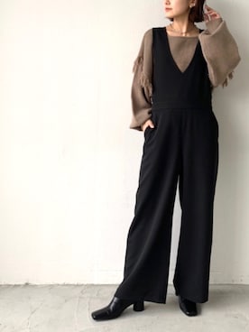 「holiday」｜「アイテム（サロペット/オーバーオール）」を使った、miwaさん（レディース・155cm）の秋コーディネート