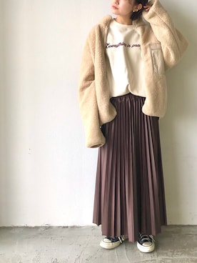 「holiday」｜「アイテム（ブルゾン）」を使った、miwaさん（レディース・155cm）の秋コーディネート