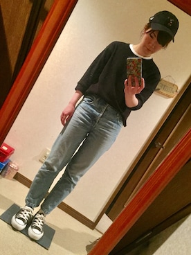 「オールスター」｜「アイテム（ステンカラーコート）」を使った、maiさん（レディース・157cm）の春コーディネート