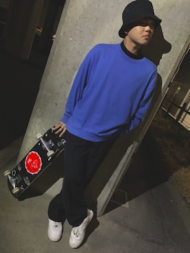 「BEAMS（ビームス）のアイテム（スラックス）」を使った、toseiさん（メンズ・168cm）の春コーディネート