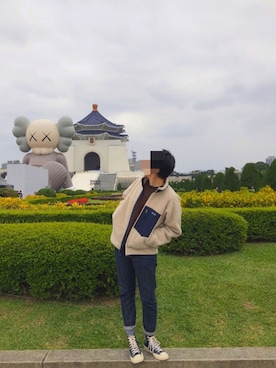 「アイテム（その他トップス、ブラウン系）」を使った、Richardさん（メンズ・171cm）の冬コーディネート