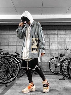 「OFF-WHITE」｜「アイテム（キャップ）」を使った、appleside003さん（メンズ・176cm）の春コーディネート