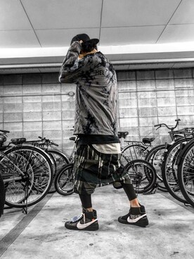 「OFF-WHITE」｜「アイテム（キャップ）」を使った、appleside003さん（メンズ・176cm）の春コーディネート