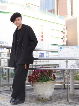 「TOGA PULLA（トーガ　プルラ）のアイテム（アクセサリー）」を使った、KOU SUEMATSUさん（メンズ・172cm）の冬コーディネート