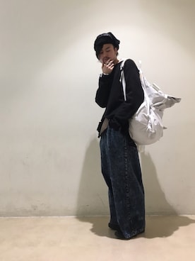 「アイテム（バングル/リストバンド）」を使った、KOU SUEMATSUさん（メンズ・172cm・20代）の冬コーディネート