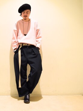 「アイテム（バングル/リストバンド）」を使った、KOU SUEMATSUさん（メンズ・172cm・20代）の冬コーディネート