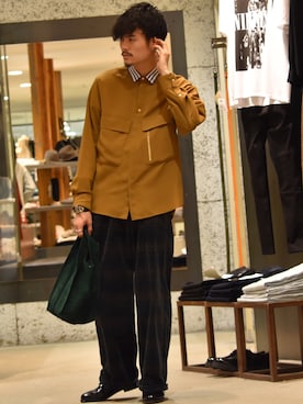 「Casely-Hayford（ケイスリーヘイフォード）のアイテム」を使った、KOU SUEMATSUさん（メンズ・172cm）の夏コーディネート