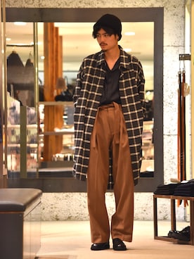 「lot holon（ロットホロン）のアイテム（トップス）」を使った、KOU SUEMATSUさん（メンズ・172cm）の夏コーディネート