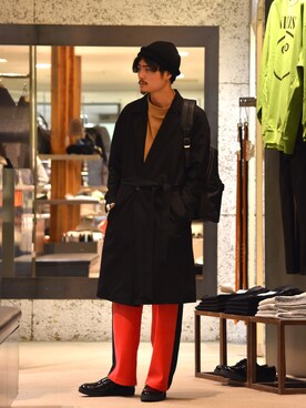 「lot holon（ロットホロン）のアイテム（パンツ）」を使った、KOU SUEMATSUさん（メンズ・172cm）の夏コーディネート