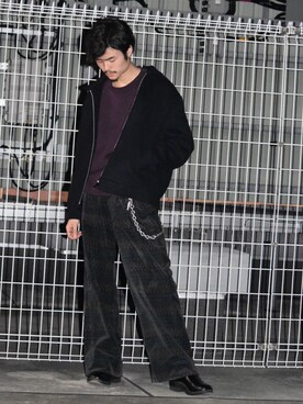 「Casely-Hayford（ケイスリーヘイフォード）のアイテム」を使った、KOU SUEMATSUさん（メンズ・172cm）の秋コーディネート