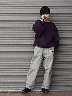 「アイテム（バングル/リストバンド）」を使った、KOU SUEMATSUさん（メンズ・172cm・20代）の秋コーディネート