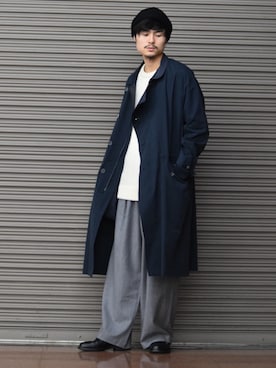 「JULIAN DAVID（ジュリアン デイヴィッド）のアイテム（ジャケット/アウター）」を使った、KOU SUEMATSUさん（メンズ・172cm）の秋コーディネート