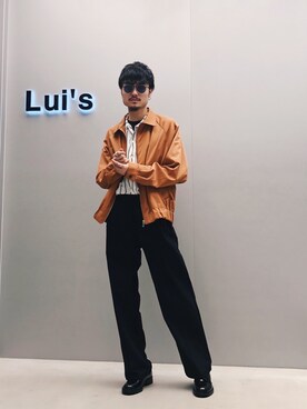 「lot holon（ロットホロン）のアイテム（パンツ）」を使った、KOU SUEMATSUさん（メンズ・172cm）の春コーディネート
